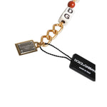 Dolce & Gabbana Multicolor Gold Tone Brass Chain DG Logo Dice Bracelet SMY10685