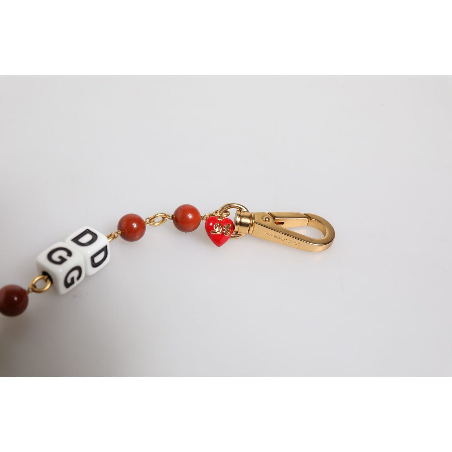 Dolce & Gabbana Multicolor Gold Tone Brass Chain DG Logo Dice Bracelet SMY10685