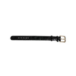 Dolce & Gabbana Black Exotic Leather Gold Tone Metal Buckle Armband SMY10696#