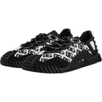 Dolce & Gabbana Black Logo Lace Up Low Top NS1 Sneakers Shoes MV7205-44