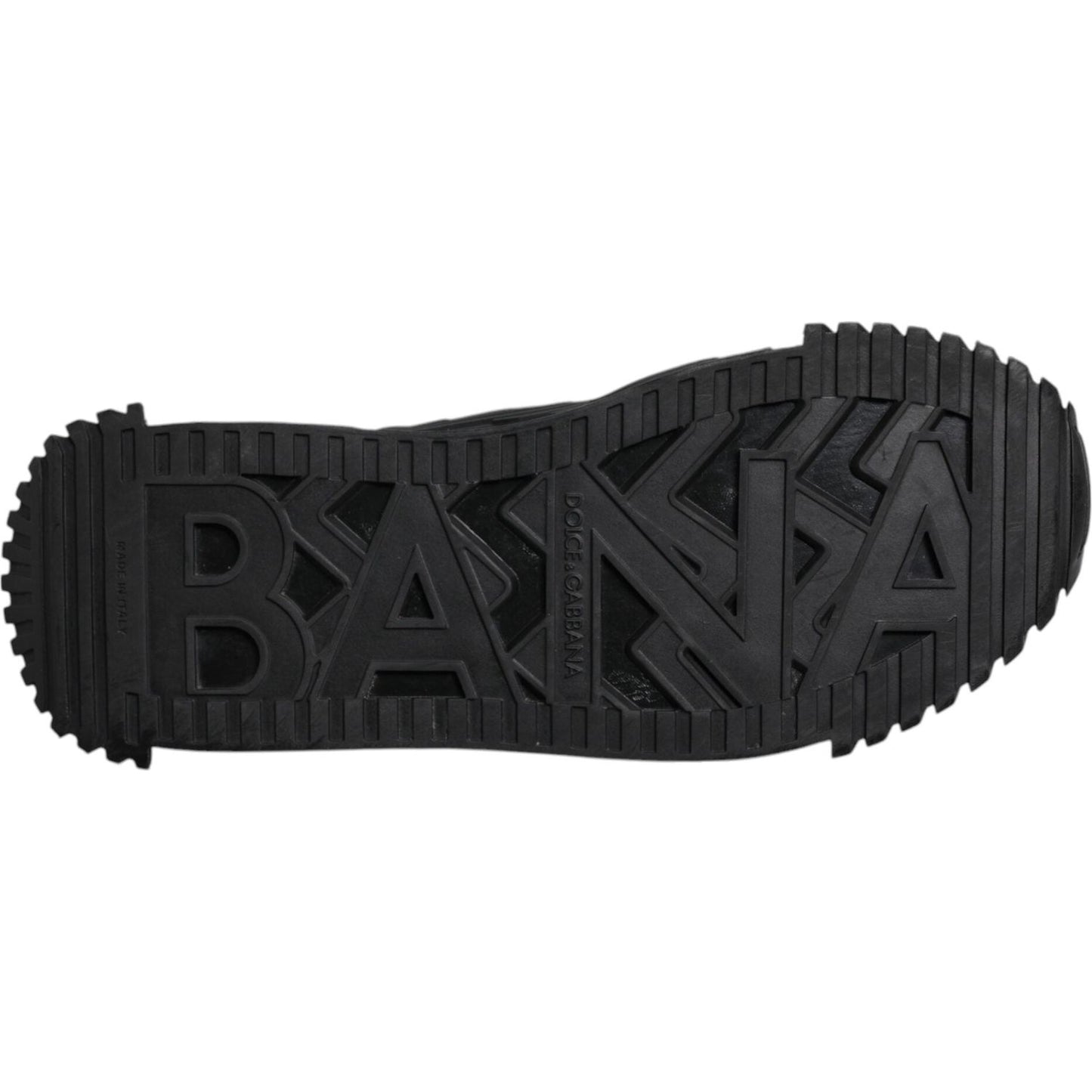 Dolce & Gabbana Black Logo Lace Up Low Top NS1 Sneakers Shoes MV7205-44