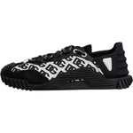 Dolce & Gabbana Black Logo Lace Up Low Top NS1 Sneakers Shoes MV7207-45