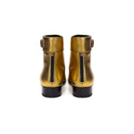 Saint Laurent Gold Leather Boot Saint Laurent Saddle Brown