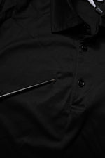 Dolce & Gabbana Black Cotton Collared Polo T-shirt