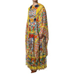 Dolce & Gabbana Multicolour Carretto Print Kaftan Twill Dress DR81680-40