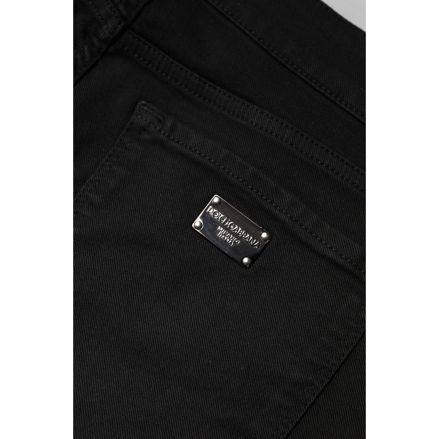 Dolce & Gabbana Black Cotton Mid Waisted Skinny Denim Jeans PAN75953-44