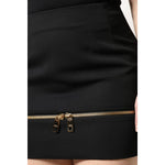 Dolce & Gabbana Black Virgin Wool High Waisted Mini Skirt SKI2111-36