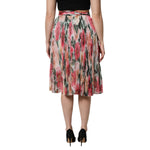 Dolce & Gabbana Multicolor Silk Floral High Waist Midi Skirt SKI2121-38