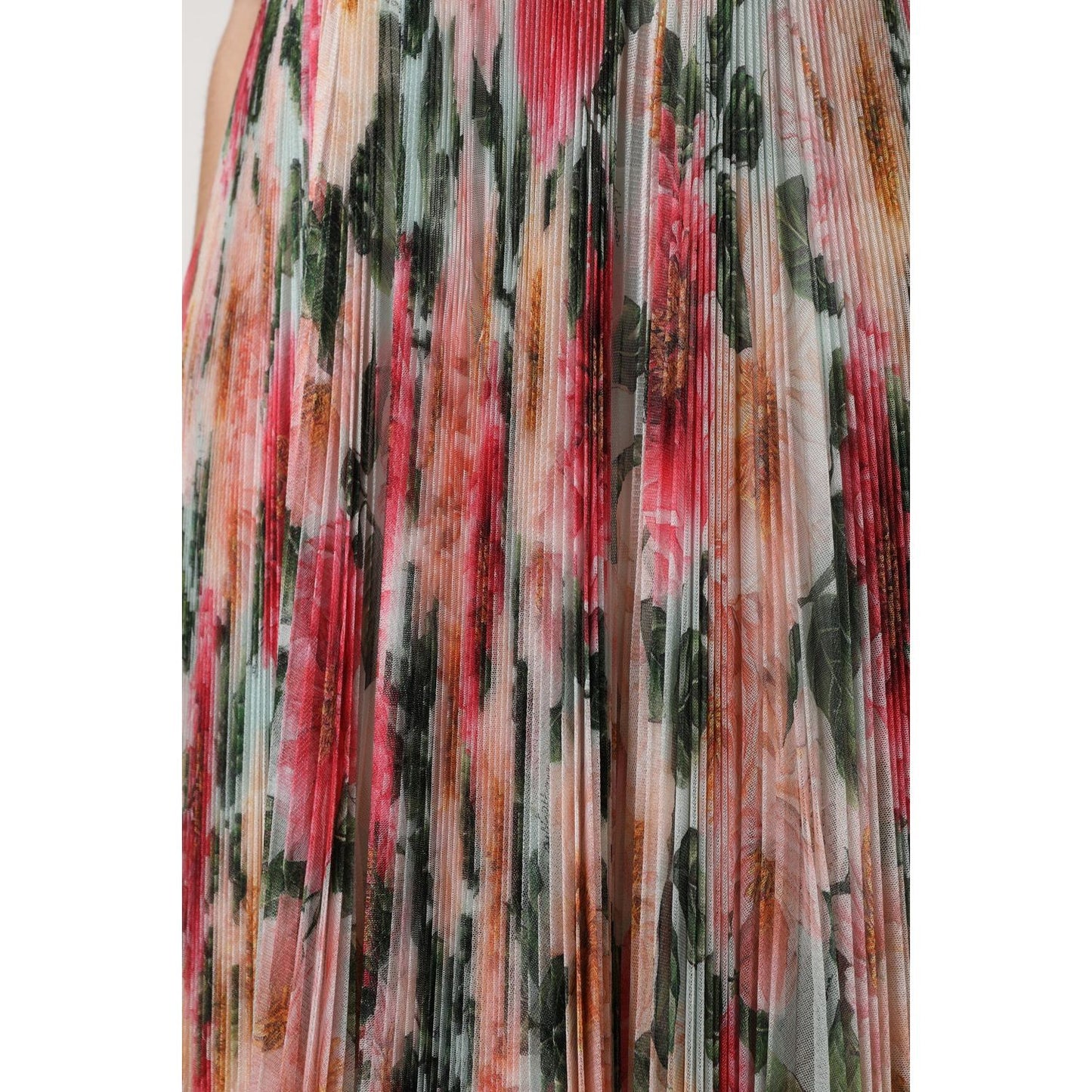 Dolce & Gabbana Multicolor Silk Floral High Waist Midi Skirt SKI2121-38