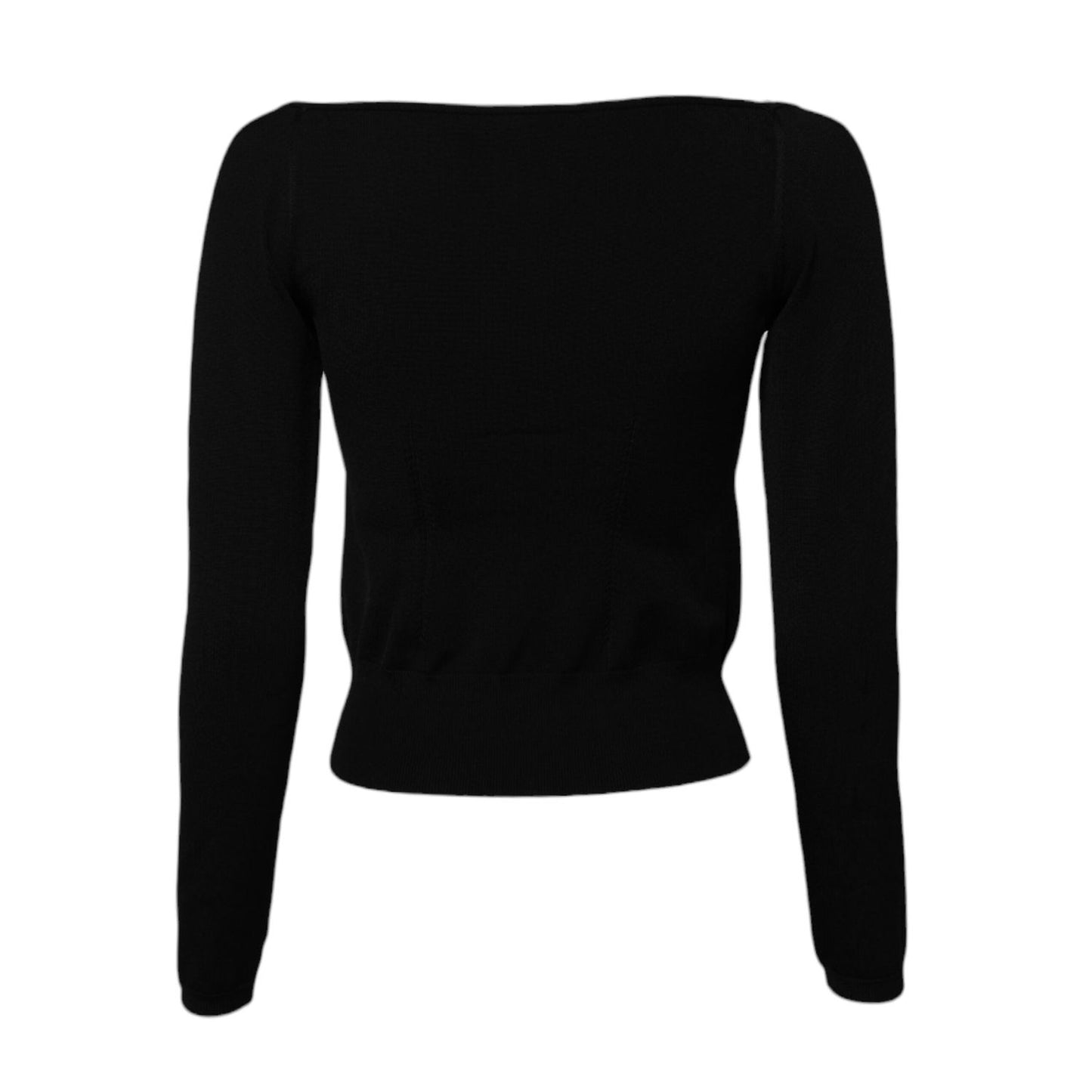 Dolce & Gabbana Black Square Neckline Long Sleeves Sweater TSH878615-42