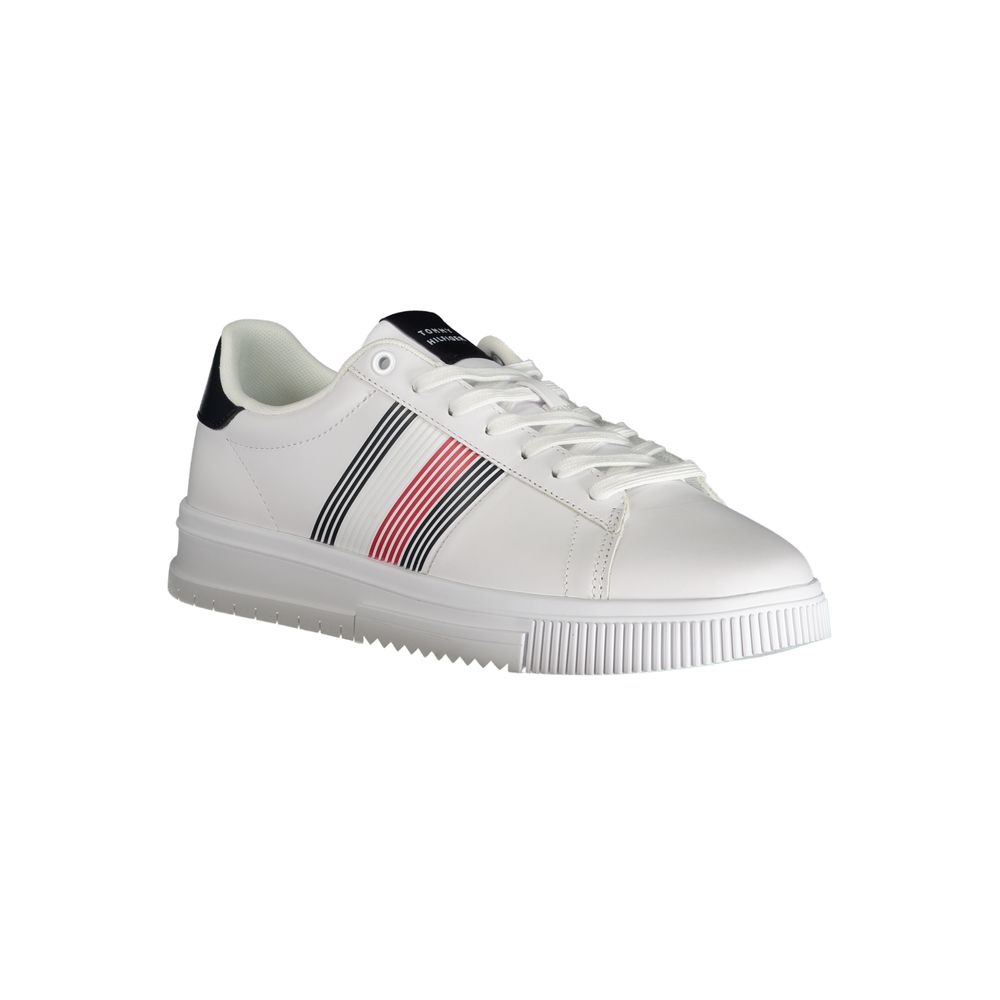 Tommy Hilfiger White Polyester Sneaker Tommy Hilfiger Gray