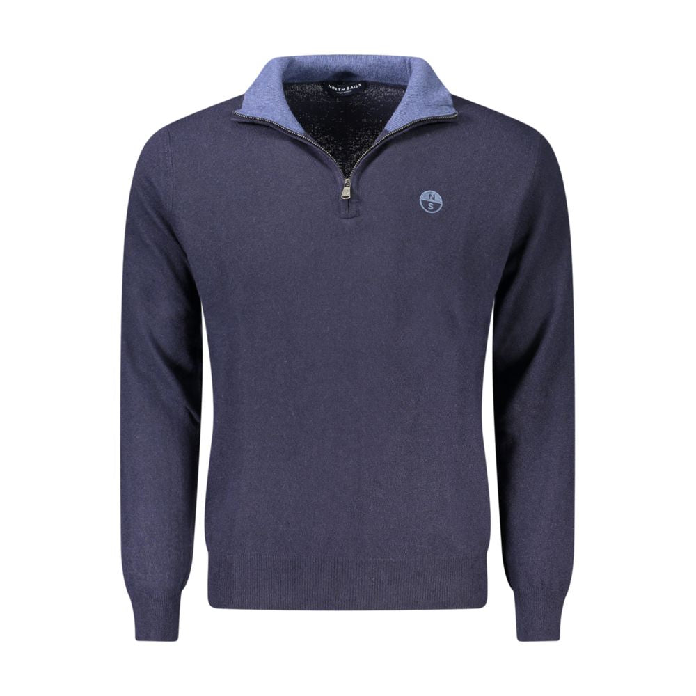 North Sails Blue Wool Men Sweater North Sails Dark Slate Gray