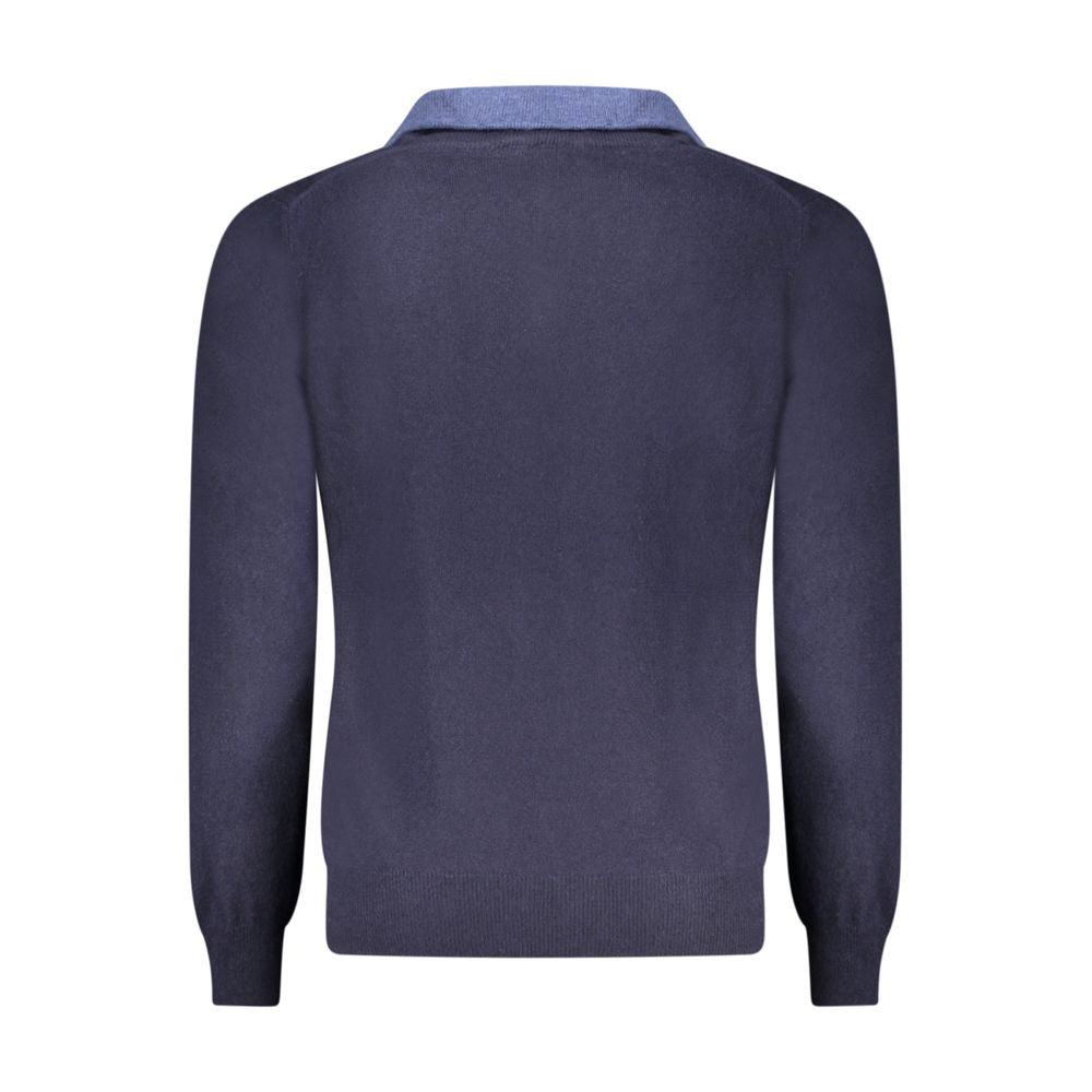 North Sails Blue Wool Men Sweater North Sails Dark Slate Gray