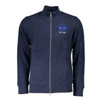 La Martina Blue Cotton Men Sweater