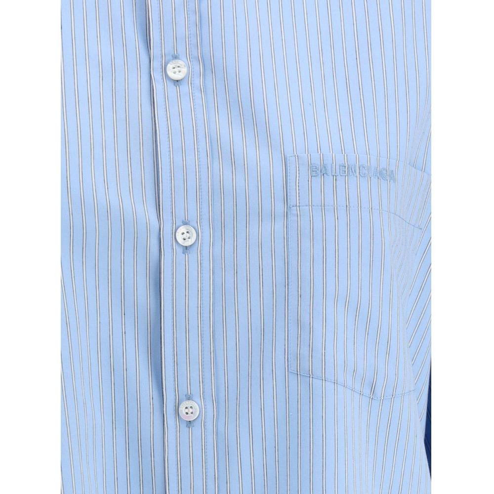 Balenciaga Striped Shirt Balenciaga Light Steel Blue