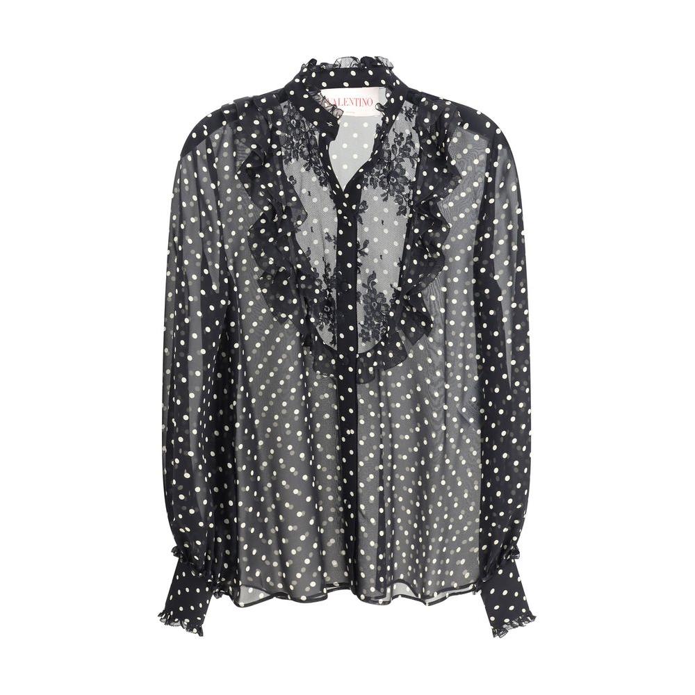 Valentino Polka dot silk Shirt Valentino Dark Slate Gray