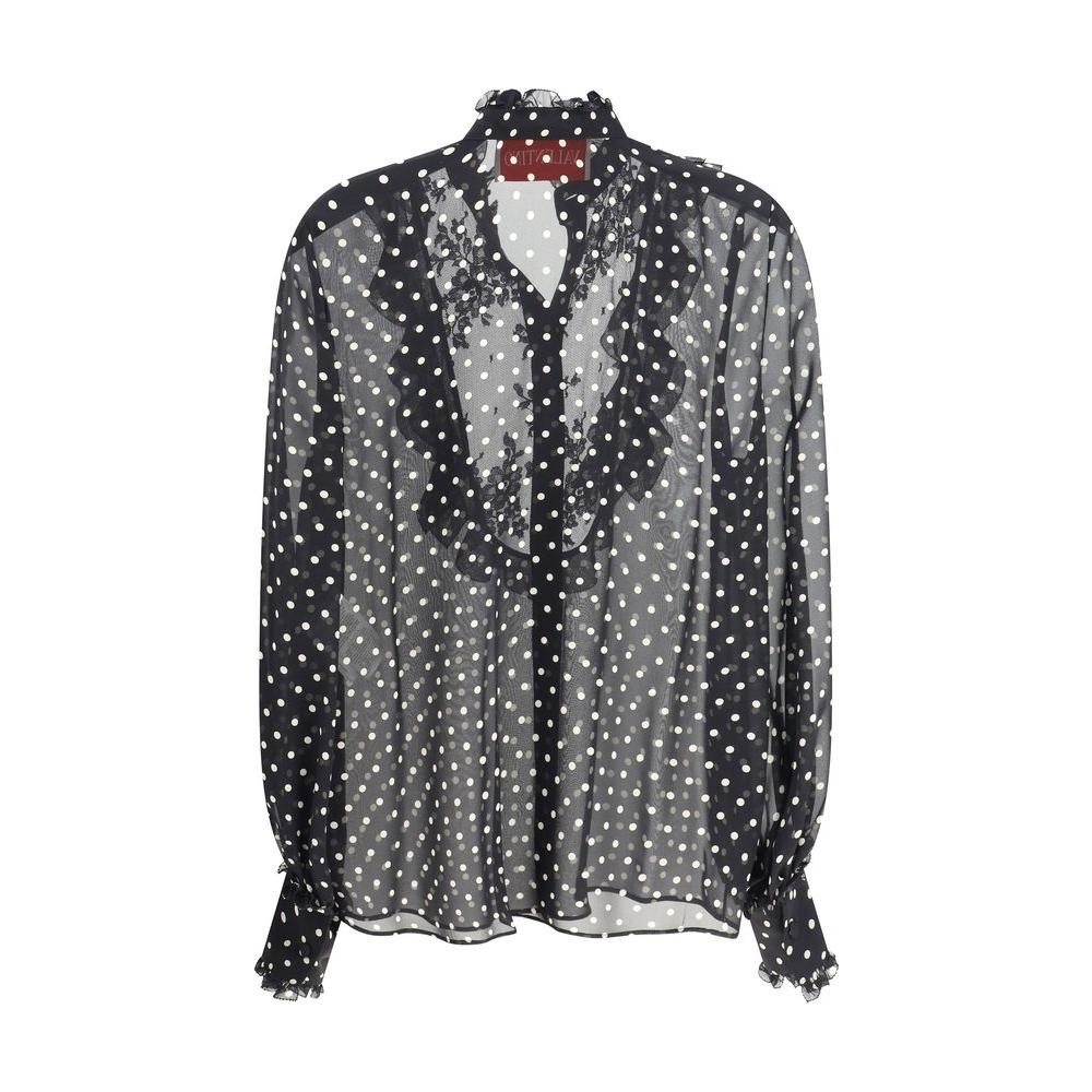 Valentino Polka dot silk Shirt Valentino Dark Slate Gray