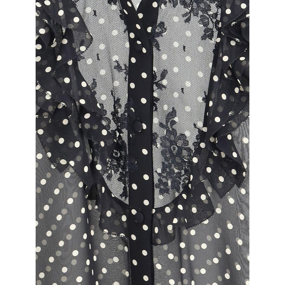 Valentino Polka dot silk Shirt Valentino Dark Slate Gray