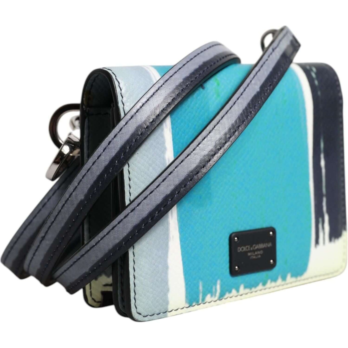 Dolce & Gabbana Multicolor Leather DG Logo Bifold Card Holder Wallet BAG4624