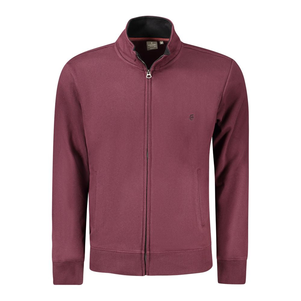 Coveri Moving Red Cotton Men Sweater Coveri Moving Dim Gray