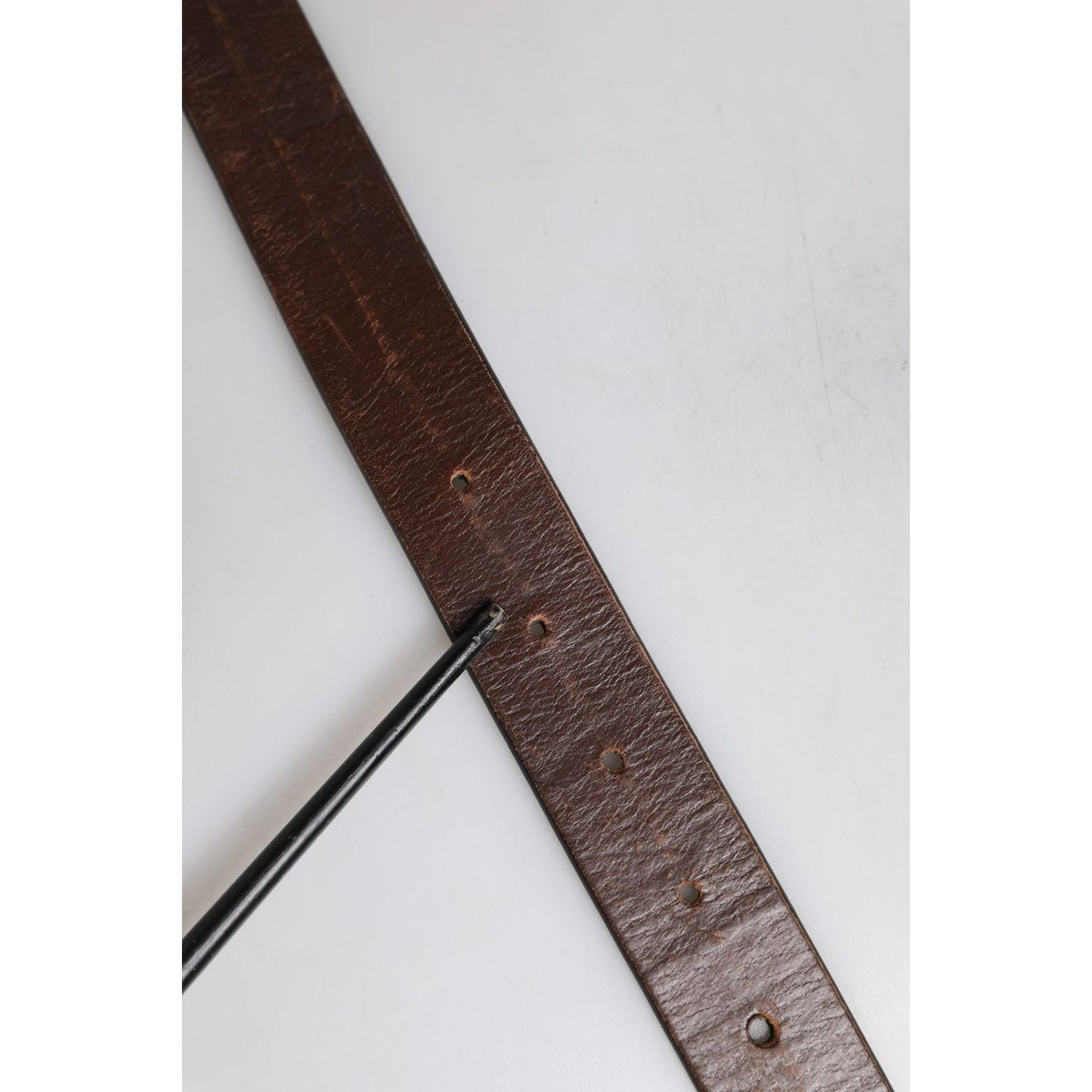 Dolce & Gabbana Brown Solid Leather Classic Waist Buckle Belt BEL9307-75