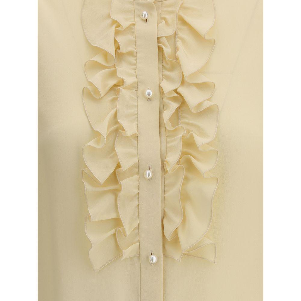 Valentino Silk Shirt Valentino Tan