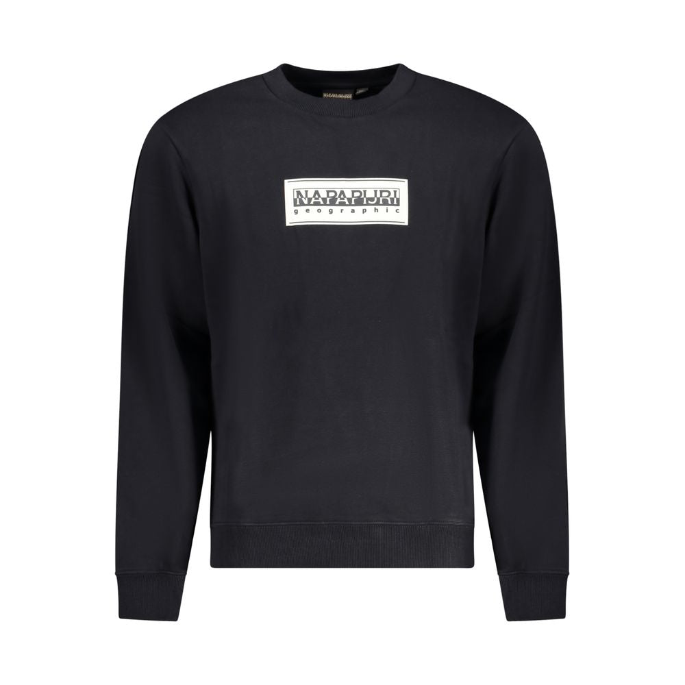 Napapijri Black Cotton Sweater Napapijri Dark Slate Gray