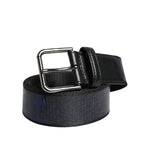 Dolce & Gabbana Black Blue Polyester Printed Metal Buckle Belt BEL9344-90