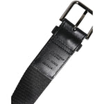 Dolce & Gabbana Black Blue Polyester Printed Metal Buckle Belt BEL9344-90