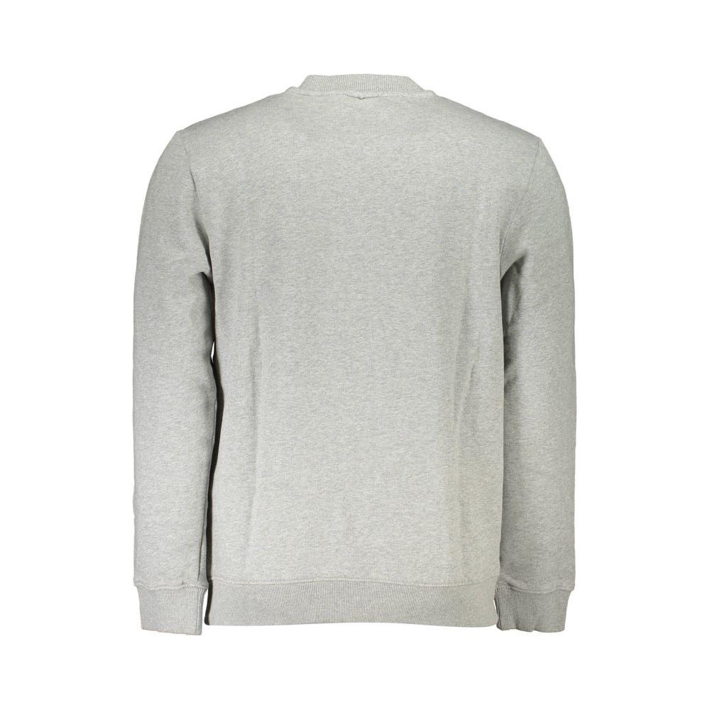 Napapijri Gray Cotton Men Sweater Napapijri Gray