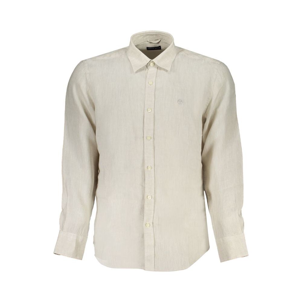 North Sails Beige Linen Shirt North Sails Light Gray