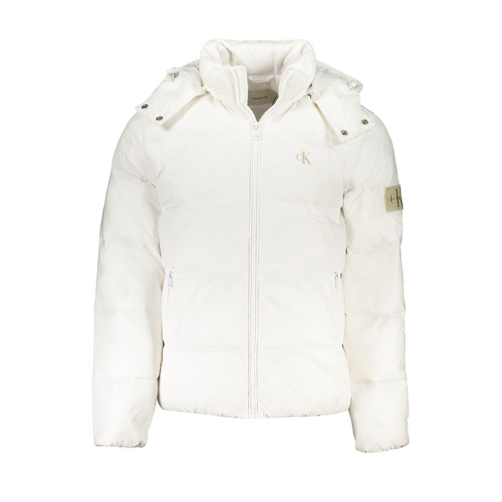 Calvin Klein White Polyamide Jacket Calvin Klein Beige