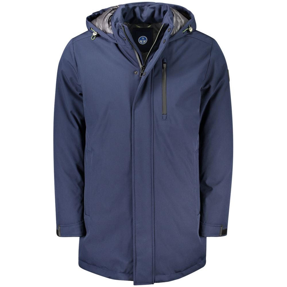 North Sails Blue Polyester Men Jacket North Sails Dark Slate Gray