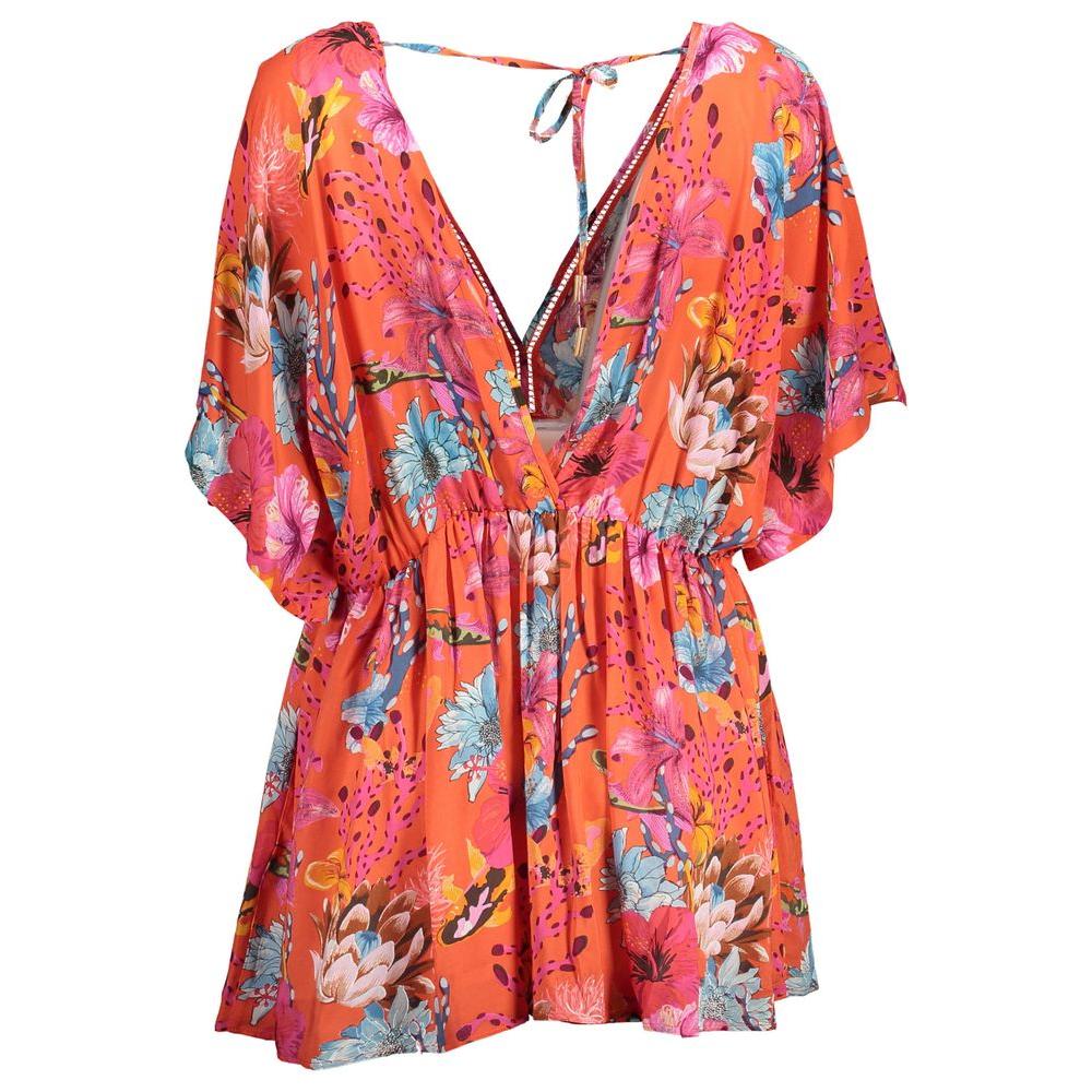 Desigual Red Viscose Women Dress Desigual Tomato