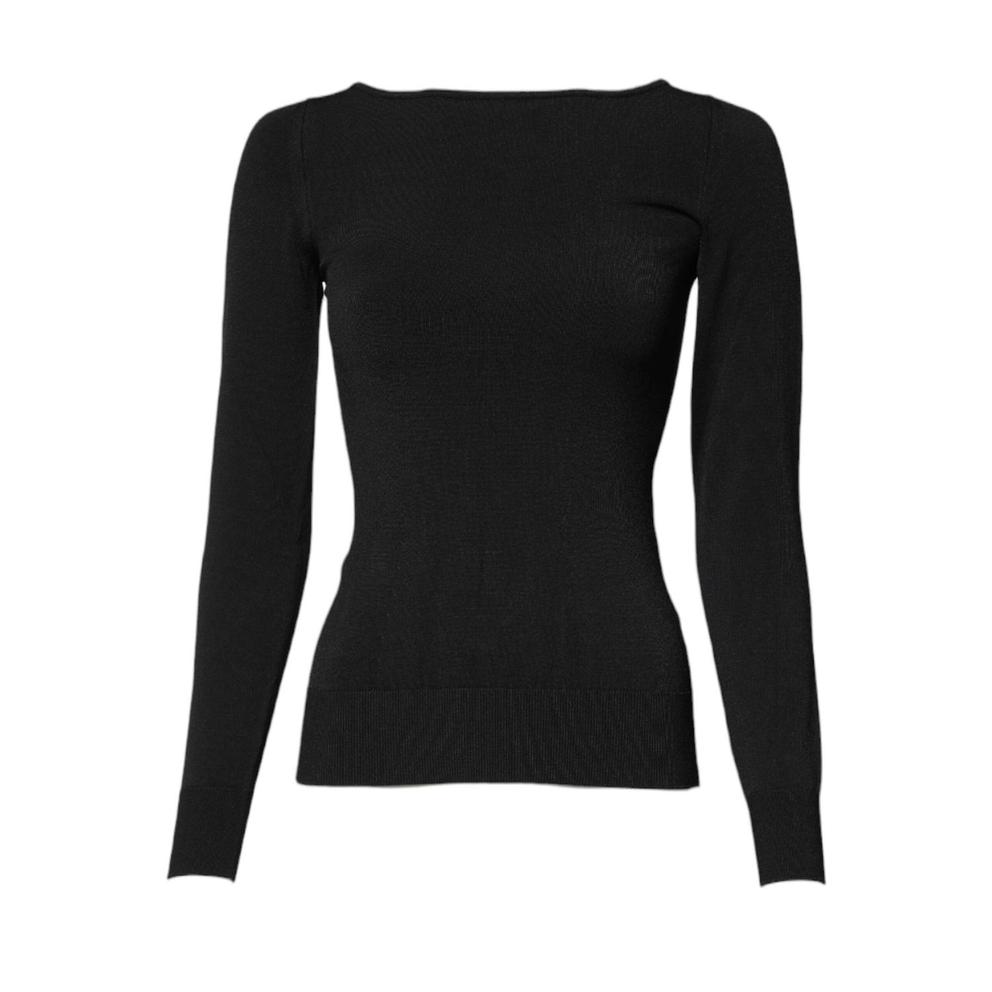 Dolce & Gabbana Black Viscose Long Sleeves Pullover Top TSH878605-36