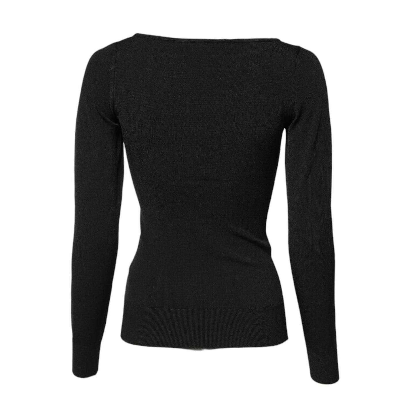 Dolce & Gabbana Black Viscose Long Sleeves Pullover Top TSH878605-36