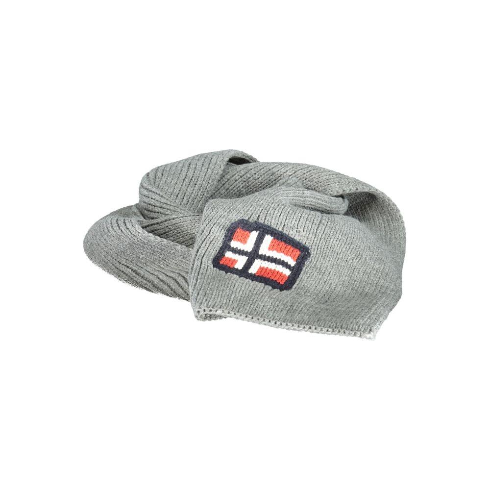 Norway 1963 Gray Acrylic Scarf Norway 1963 Dark Gray