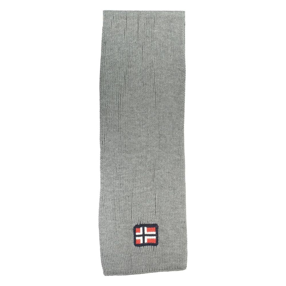 Norway 1963 Gray Acrylic Scarf Norway 1963 Dark Gray