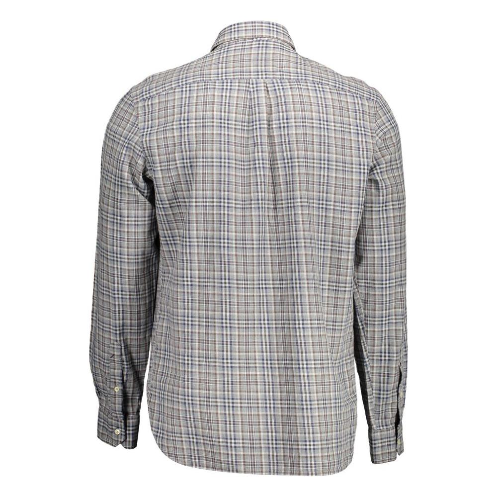 U.S. POLO ASSN. Gray Cotton Men Shirt U.S. POLO ASSN. Dark Gray