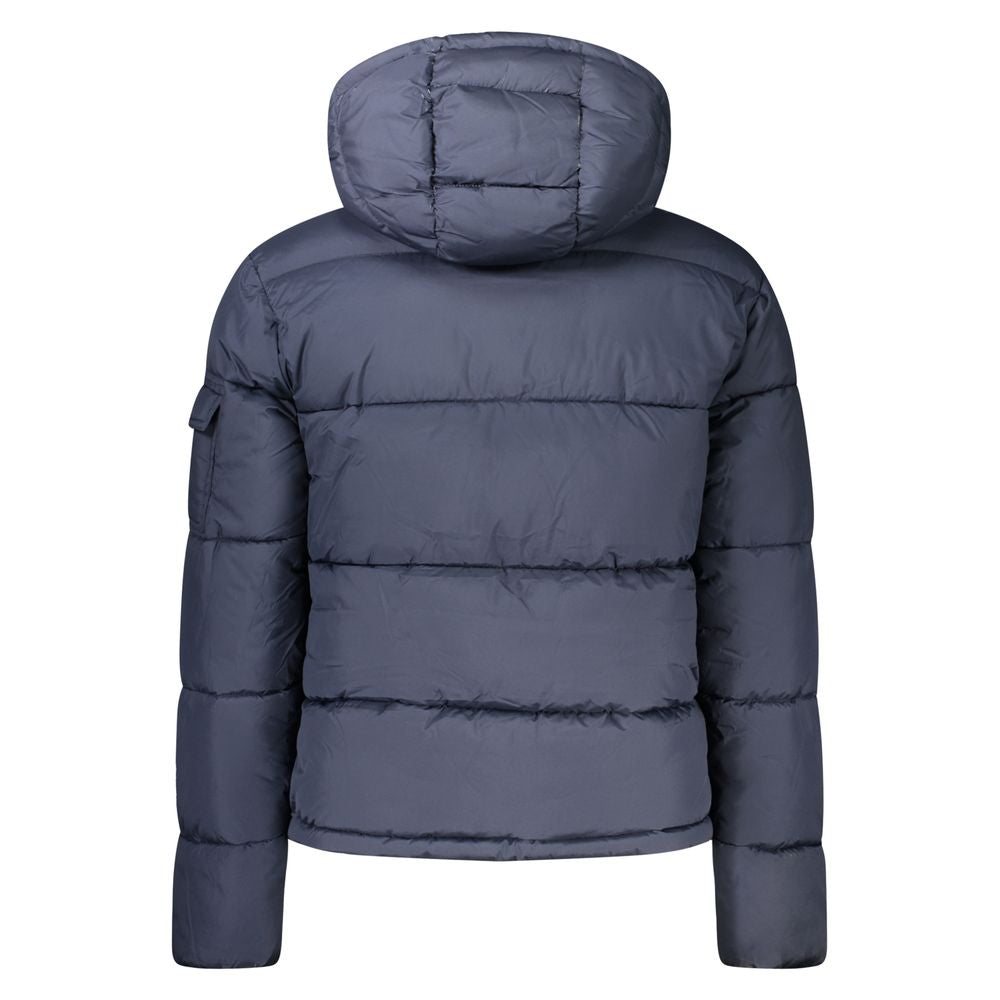 North Sails Blue Polyester Men Jacket North Sails Dark Slate Gray