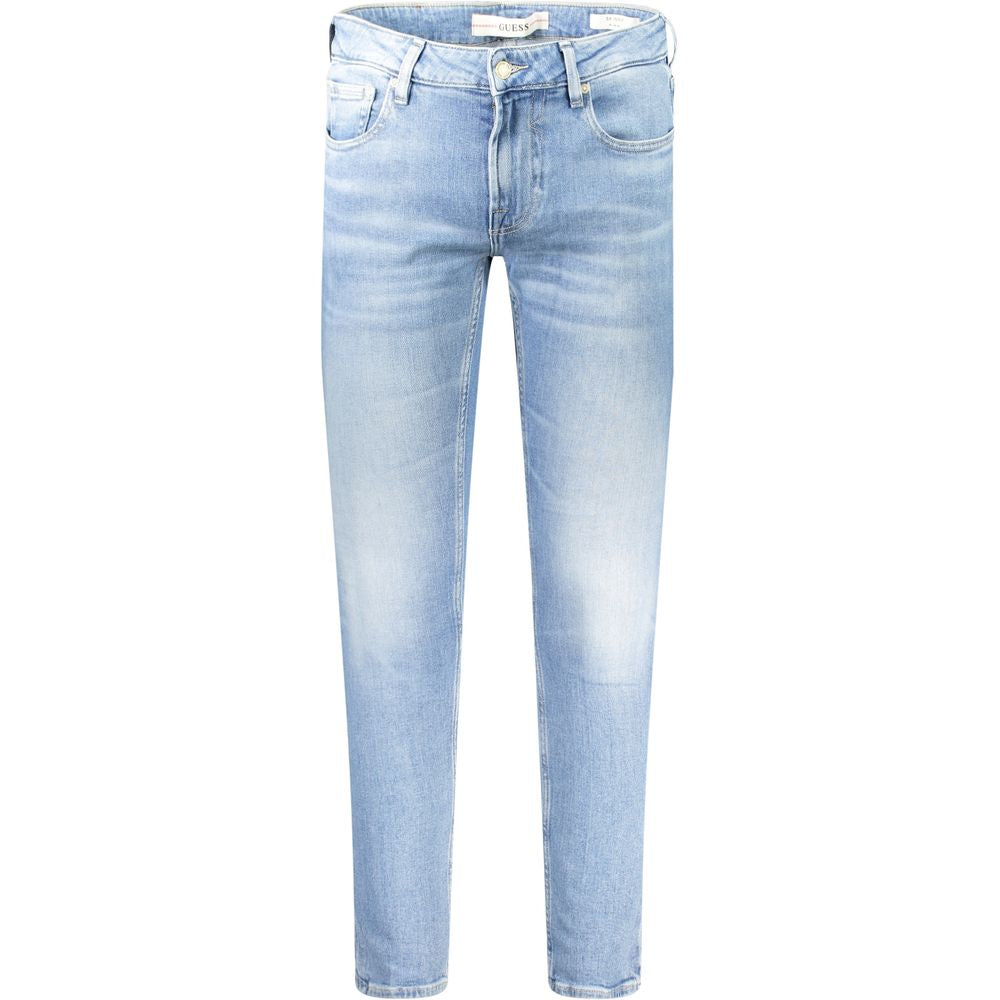 Guess Jeans Light Blue Cotton Jeans & Pant Guess Jeans Light Steel Blue