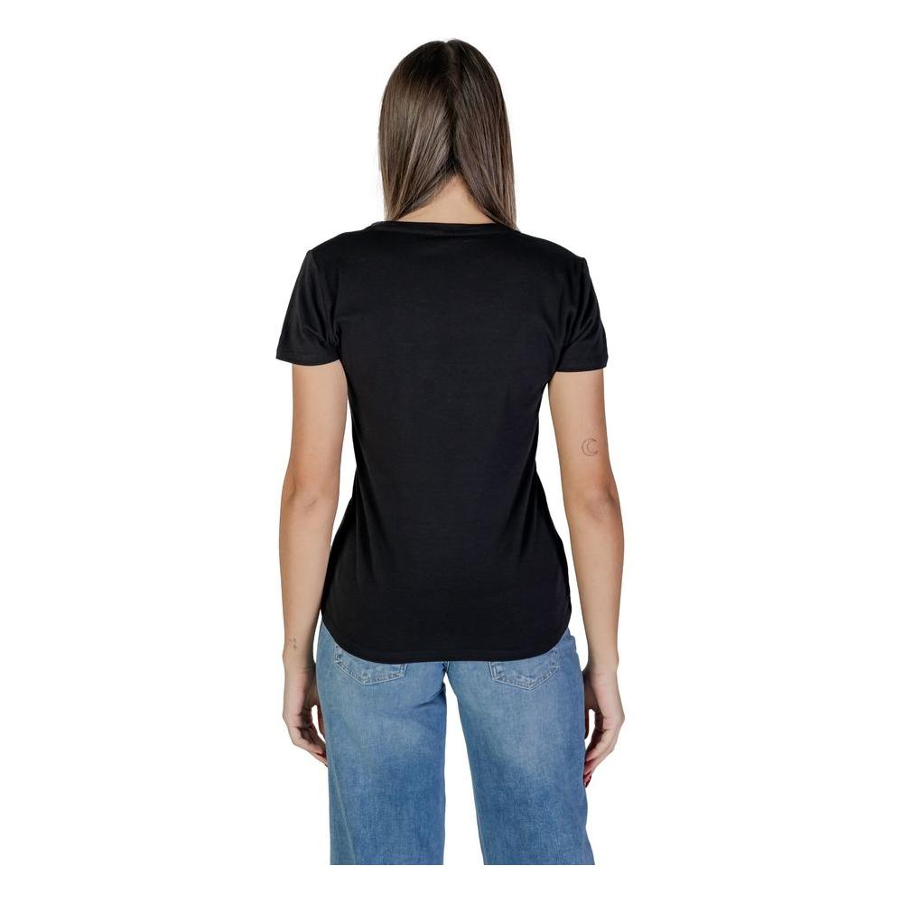 Liu Jo Black Cotton Tops & T-Shirt Liu Jo Tan