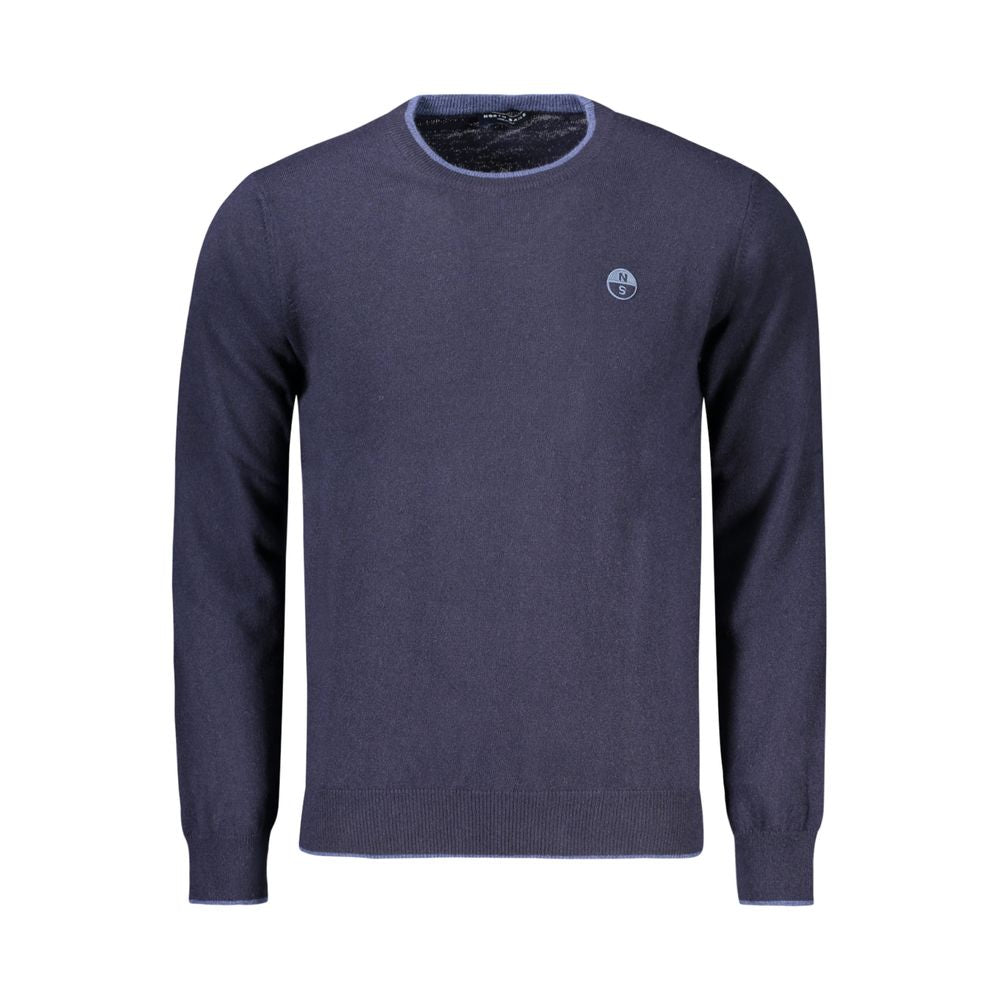 North Sails Blue Wool Men Sweater North Sails Dark Slate Gray
