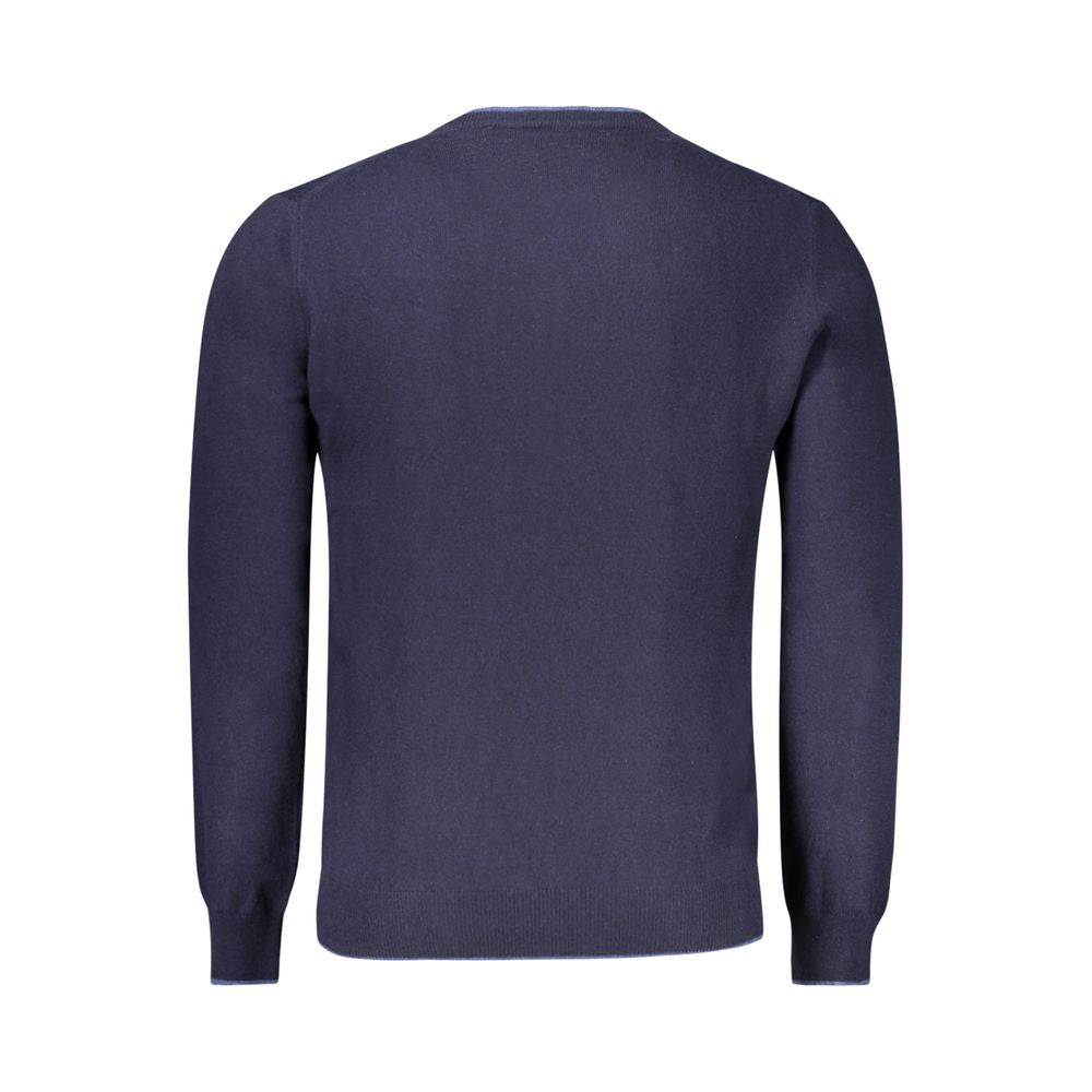 North Sails Blue Wool Men Sweater North Sails Dark Slate Gray