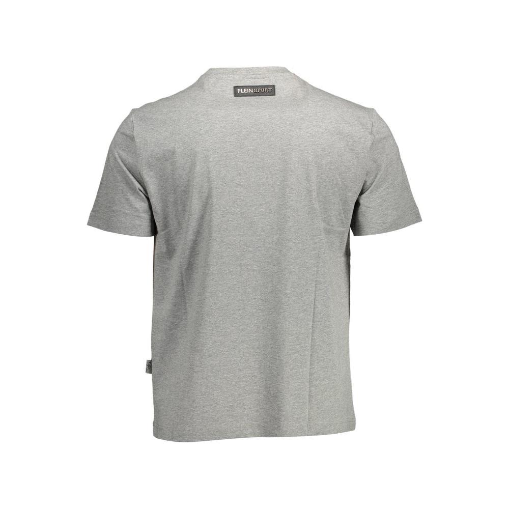 Plein Sport Gray Cotton Men T-Shirt Plein Sport Dark Gray