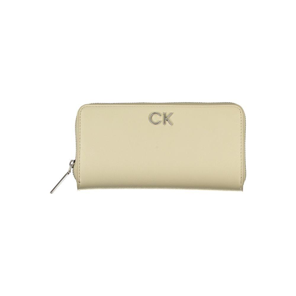 Calvin Klein Elegant Beige Zip Wallet with RFID Blocking Calvin Klein Gray