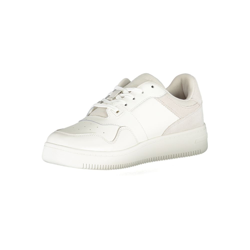 Tommy Hilfiger White Polyester Sneaker Tommy Hilfiger Beige