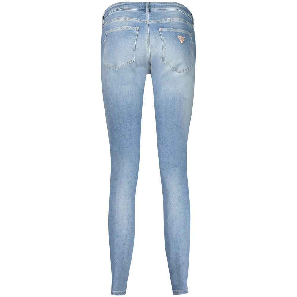 Guess Jeans Light Blue Cotton Jeans & Pant Guess Jeans Dark Gray