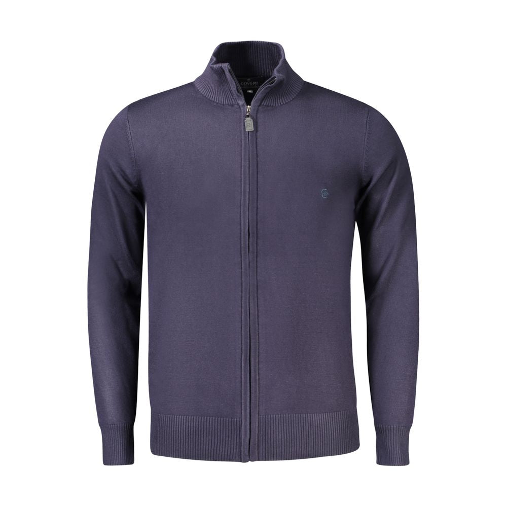 Coveri Moving Blue Viscose Men Sweater Coveri Moving Dark Slate Gray