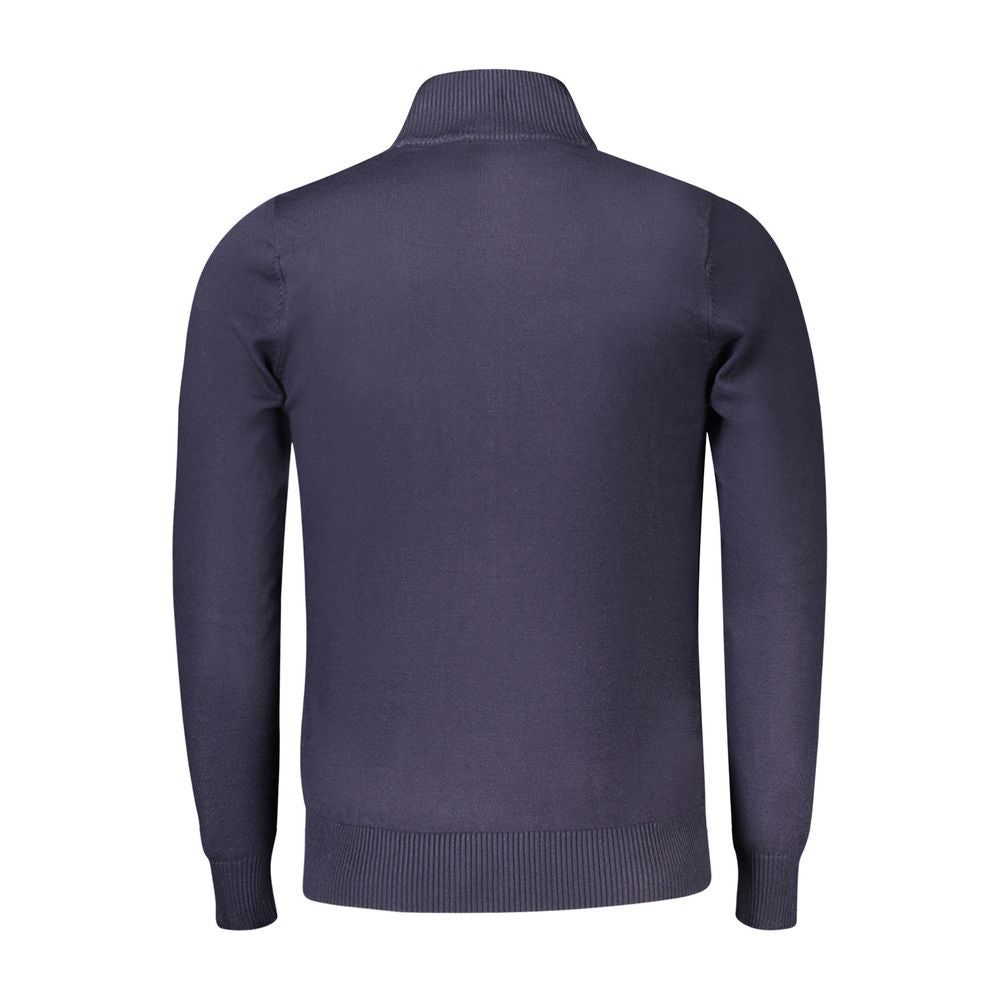 Coveri Moving Blue Viscose Men Sweater Coveri Moving Dark Slate Gray